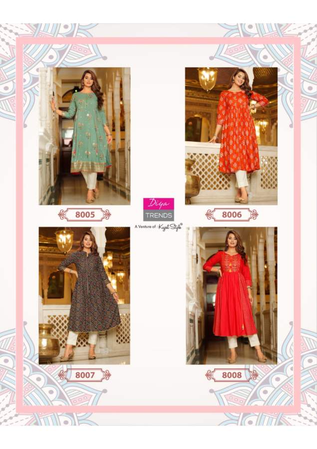 Ethnicity 8 Fancy Ethnic Wear Designer  Anarakali Kurti Latest Collection